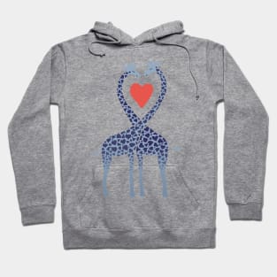 Giraffes in Love - A Valentine's Day Illustration Hoodie